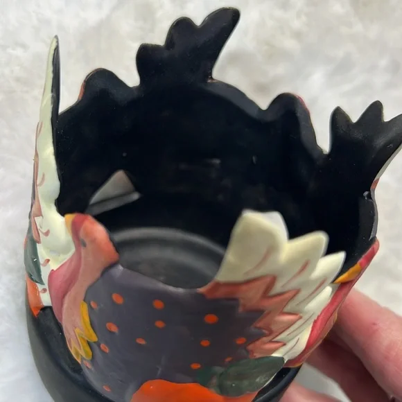 Vintage Ks Collection Ceramic Turkey‎ Candle Holder Single Wick Y2K Thanksgiving - Picture 14 of 17